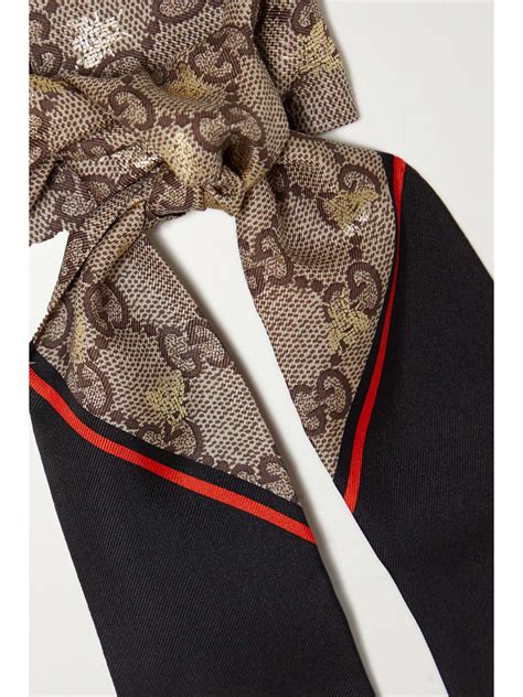 gucci printed twill scarf|gucci silk twill scarf.